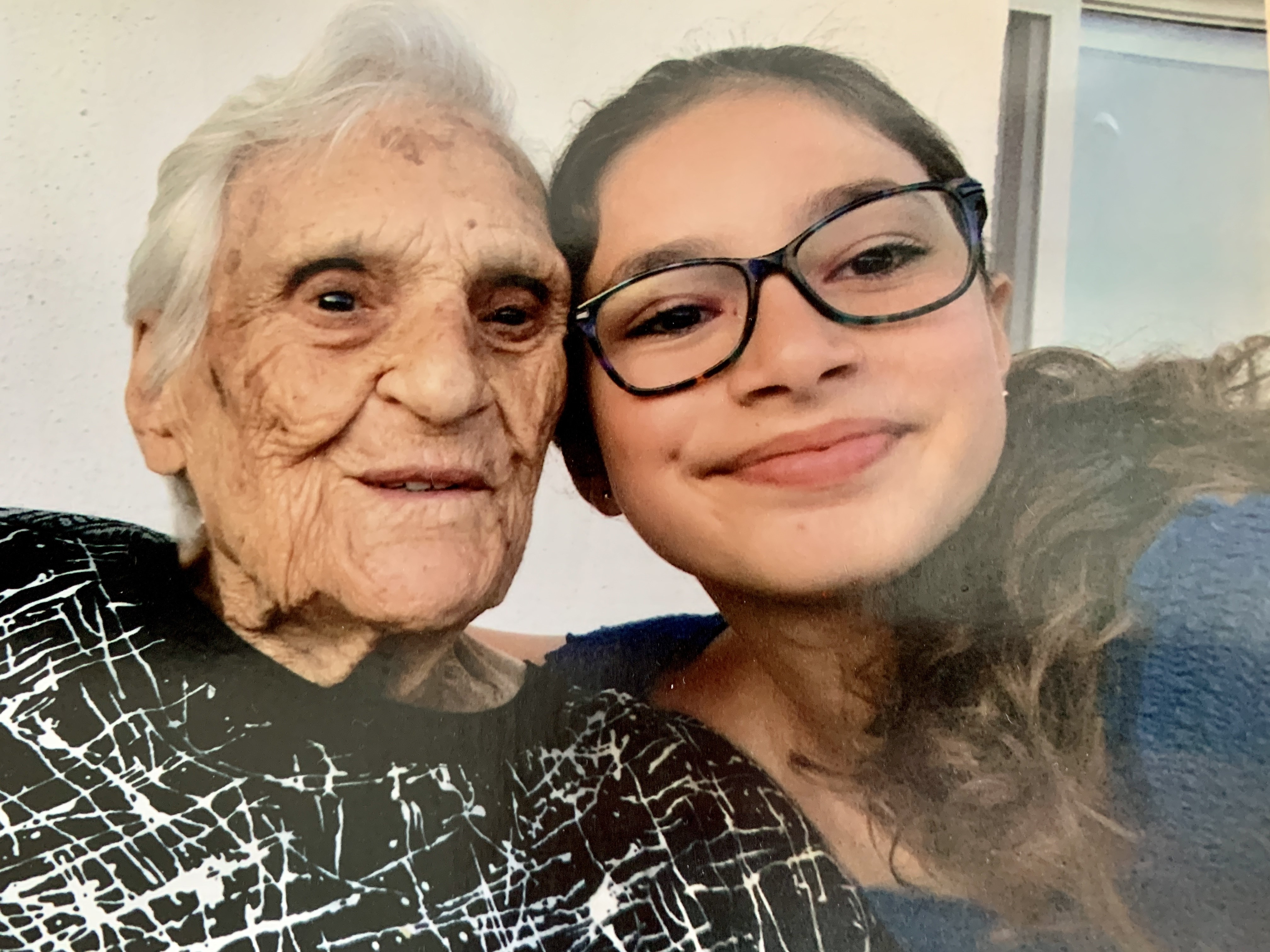 Ece with her great-grandmother Nermiye